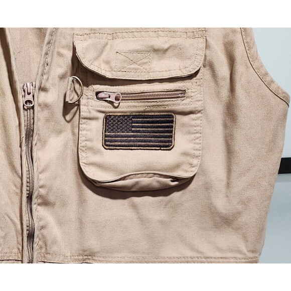 HQ Issue Khaki Men's Tactical Hunting Vest - Size 2XL - Picture 5 of 10